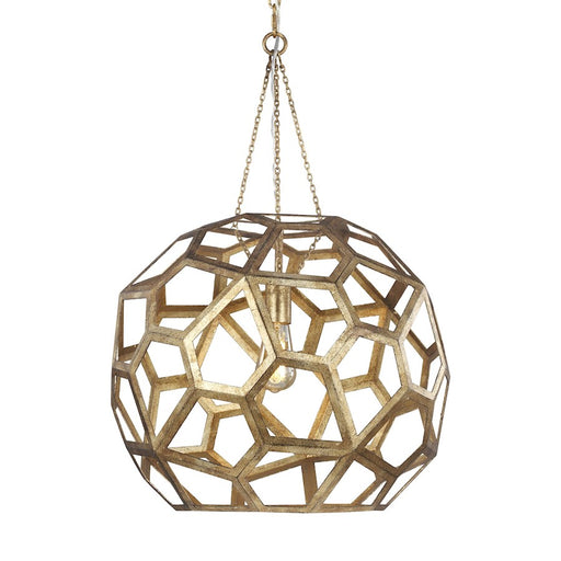 Visual Comfort Studio Feccetta 1 Light Large Pendant, Antique Gild