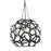 Visual Comfort Studio Feccetta 1 Light Large Pendant, Midnight Black