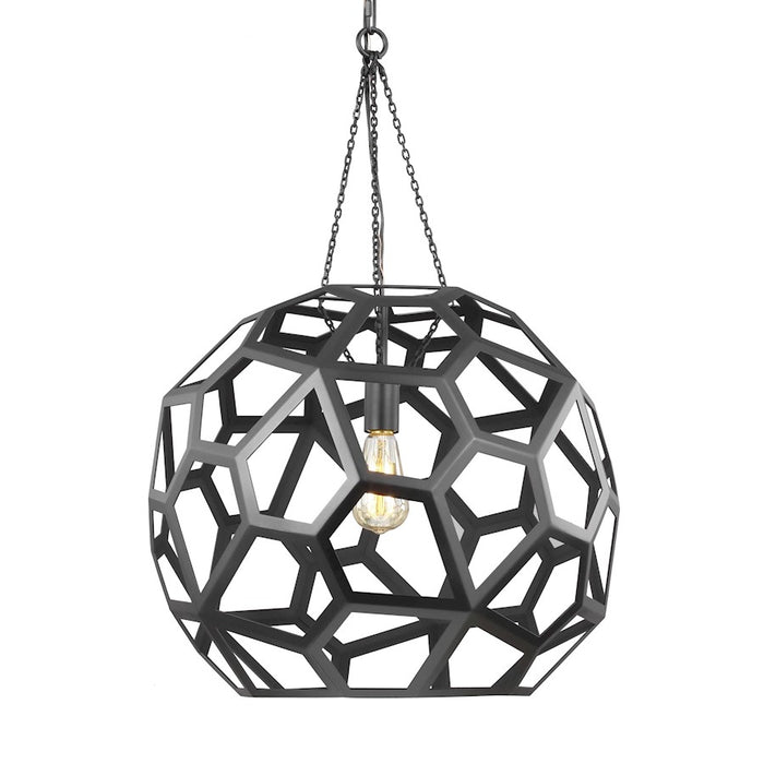 Visual Comfort Studio Feccetta 1 Light Large Pendant, Midnight Black