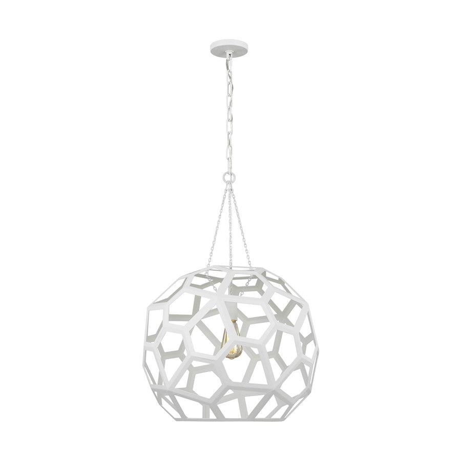 Visual Comfort Studio Feccetta 1-Lt Large Pendant, Paper Mache White - AP1071PMW