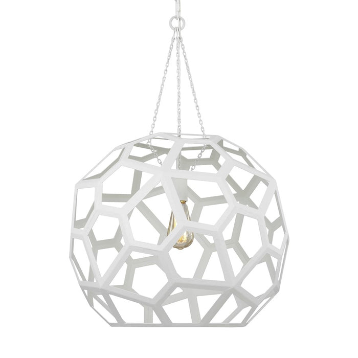 Visual Comfort Studio Feccetta 1-Lt Large Pendant, Paper Mache White