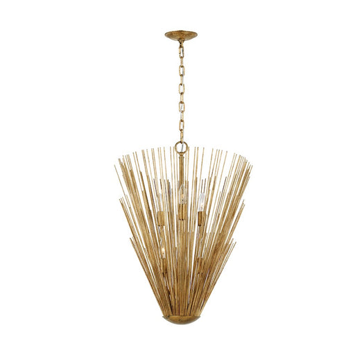 Visual Comfort Studio Helios 6 Light Pendant, Antique Gild - AP1146ADB