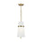 Visual Comfort Studio Cortlandt 1-Lt SM Pendant, Brass/White Linen - AP1161BBS