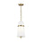 Visual Comfort Studio Cortlandt 1-Lt SM Pendant, Brass/White Linen