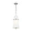 Visual Comfort Studio Cortlandt 1-Lt SM Pendant, Nickel/White Linen