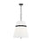 Visual Comfort Studio Cortlandt 3-Lt Large Pendant, Iron/White Linen - AP1173AI