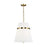 Visual Comfort Studio Cortlandt 3-Lt Large Pendant, BS/WH Linen - AP1173BBS