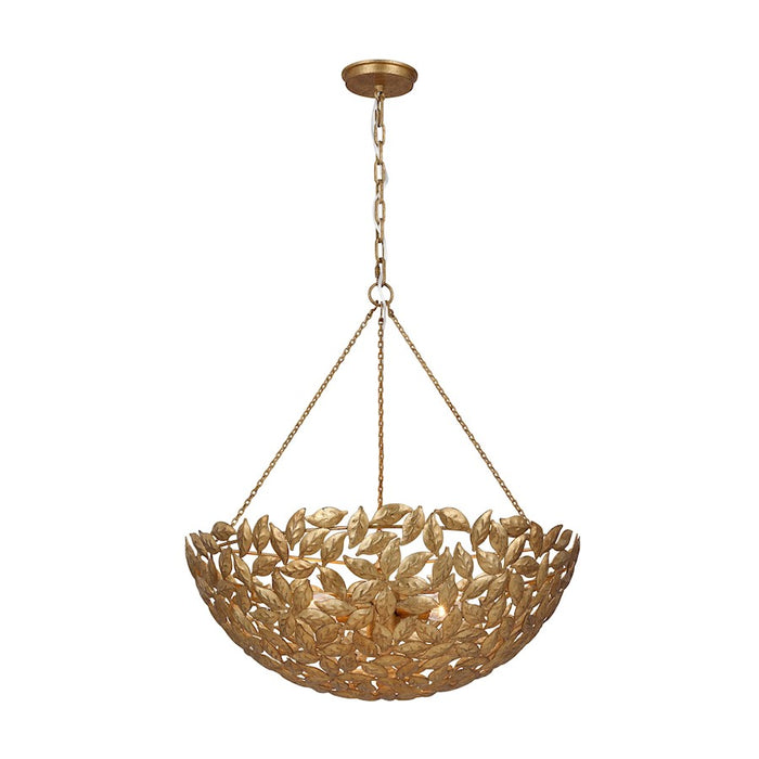 Visual Comfort Studio Kelan 6 Light Large Pendant, Antique Gild