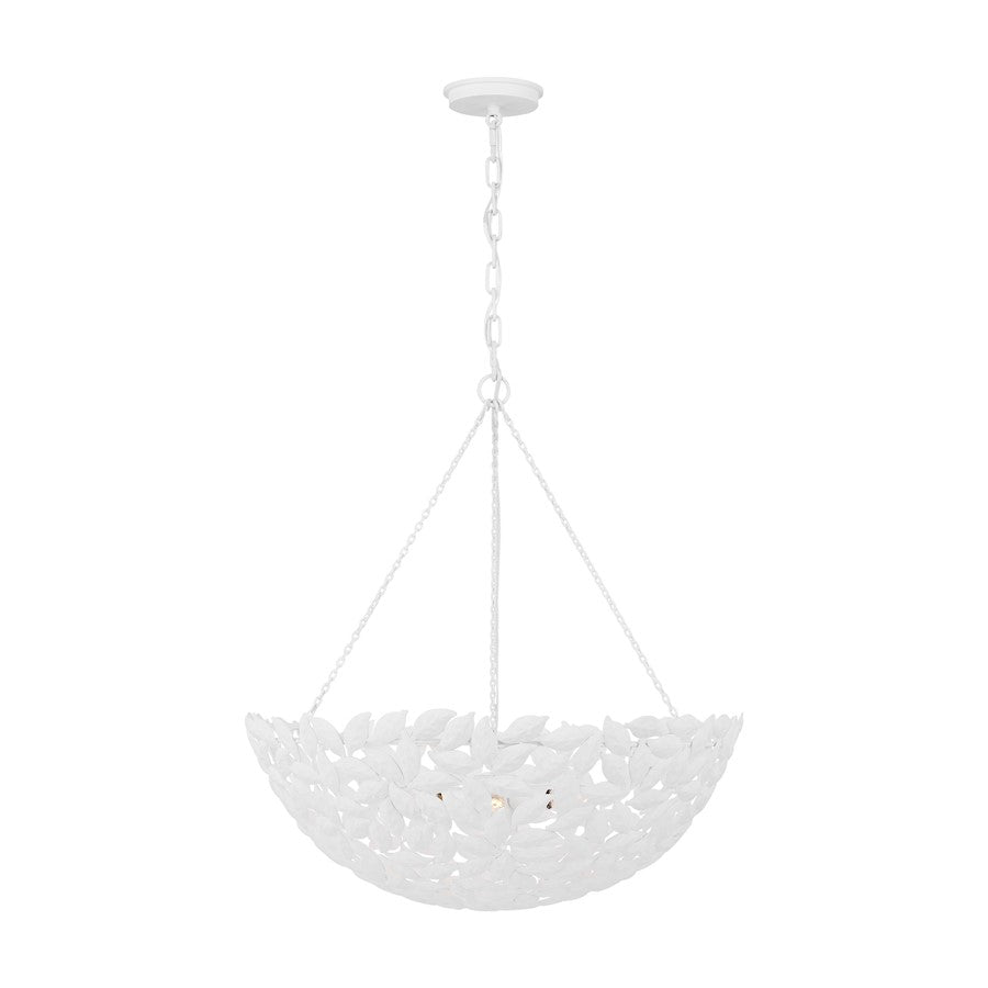 Visual Comfort Studio Kelan 6 Light Large Pendant, Textured White - AP1186TXW