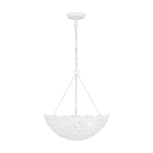 Visual Comfort Studio Kelan 3 Light Small Pendant, Textured White - AP1193TXW