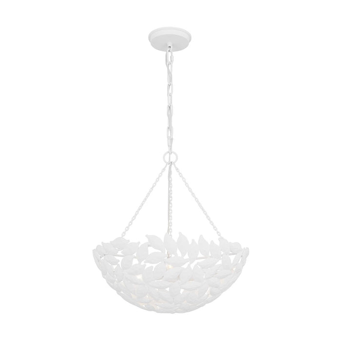 Visual Comfort Studio Kelan 3 Light Small Pendant, Textured White