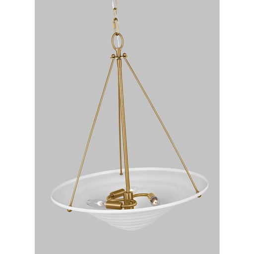 Visual Comfort Studio Dosinia 3 Light Large Pendant, Textured White