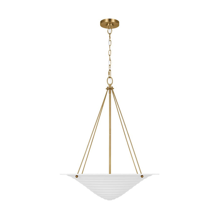 Visual Comfort Studio Dosinia 4-Lt XL Pendant, Textured White - AP1224TXW