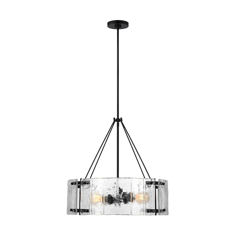 Visual Comfort Studio Calvert 4 Light Medium Chandelier, Iron/Clear - AP1234AI