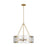 Visual Comfort Studio Calvert 4-Lt Med Chandelier, BS/Clear Textured - AP1234BBS