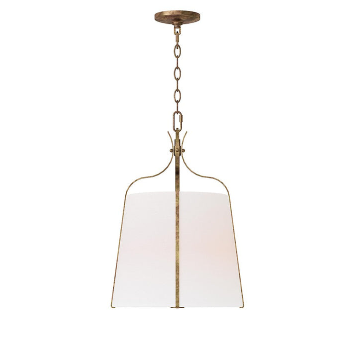 Visual Comfort Studio Leander 1-Lt SM Hanging Shade, Ant Gild/White - AP1241ADB