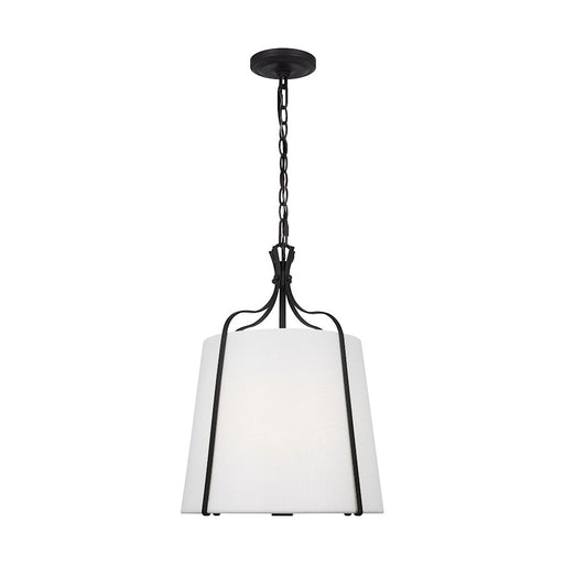 Visual Comfort Studio Leander 1-Lt Small Hanging Shade, Steel/White - AP1241SMS