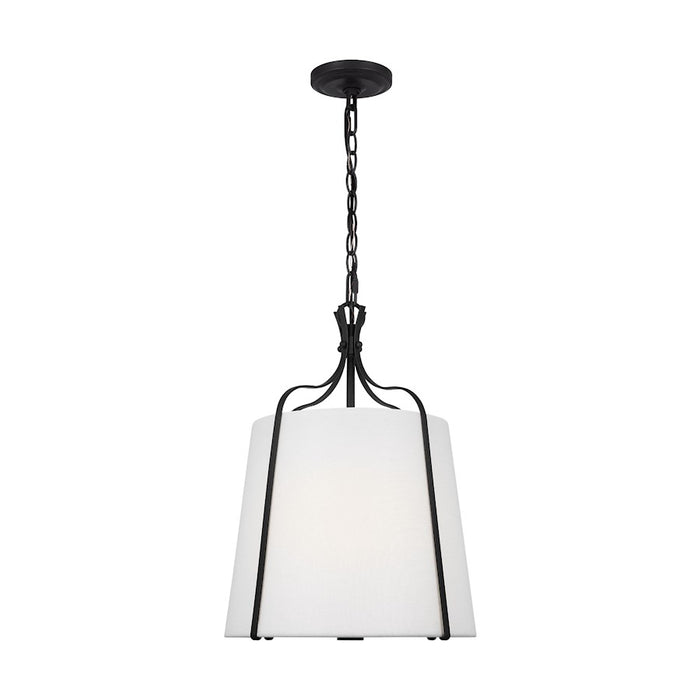 Visual Comfort Studio Leander 1-Lt Small Hanging Shade, Steel/White - AP1241SMS