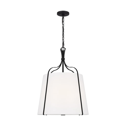 Visual Comfort Studio Leander 3 Light Med Hanging Shade, Steel/White - AP1253SMS