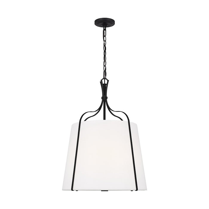 Visual Comfort Studio Leander 3 Light Med Hanging Shade, Steel/White - AP1253SMS