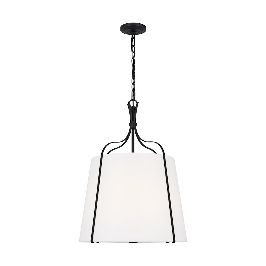 Visual Comfort Studio Leander 3 Light Med Hanging Shade, Steel/White - AP1253SMS