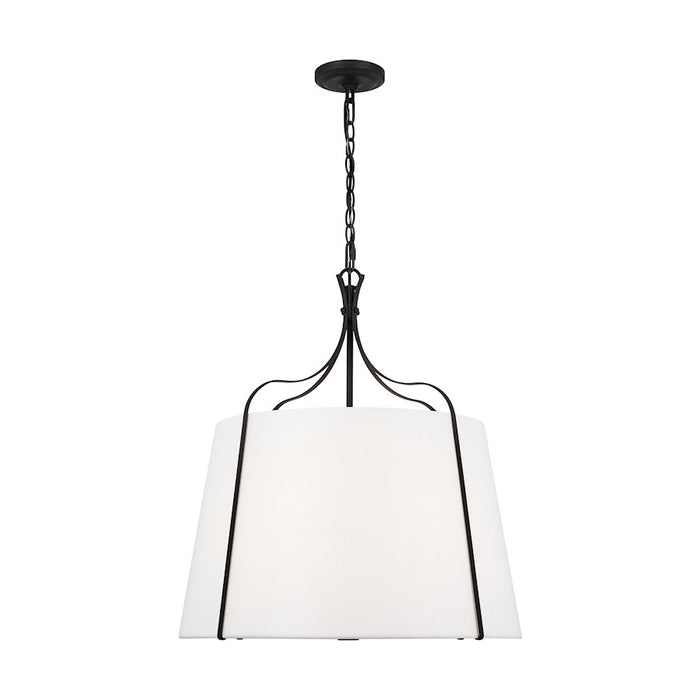 Visual Comfort Studio Leander 4-Lt Large Hanging Shade, Steel/White - AP1264SMS