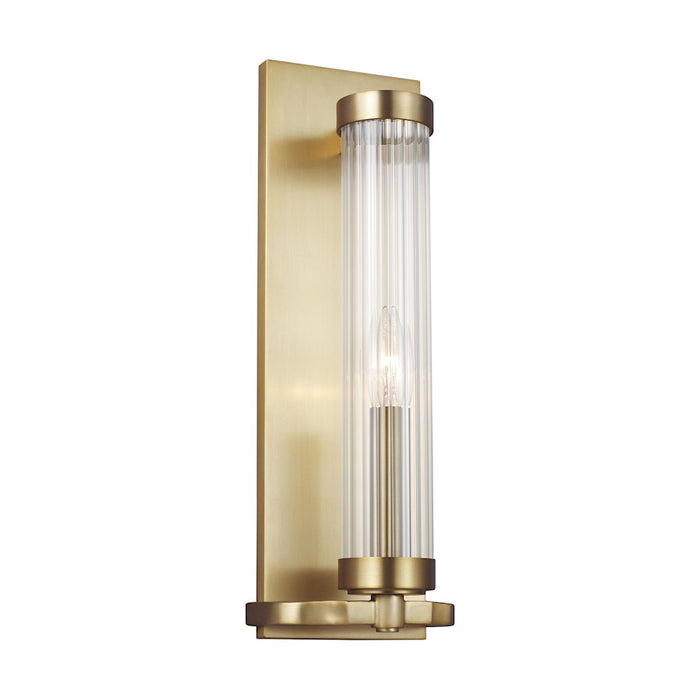 Visual Comfort Studio Demi 1 Light Sconce, Burnished Brass/Clear - AW1041BBS