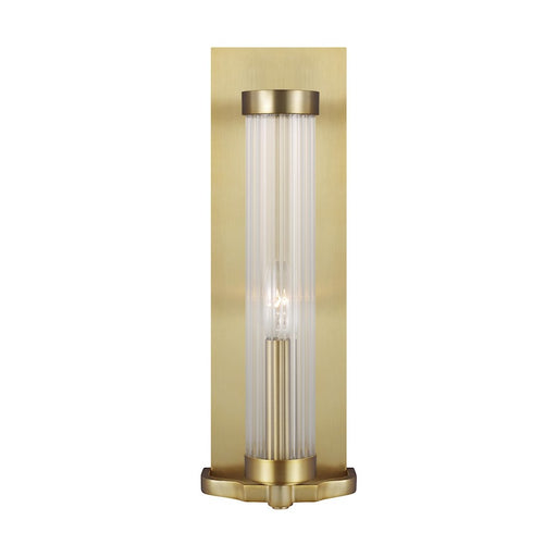Visual Comfort Studio Demi 1 Light Sconce, Burnished Brass/Clear