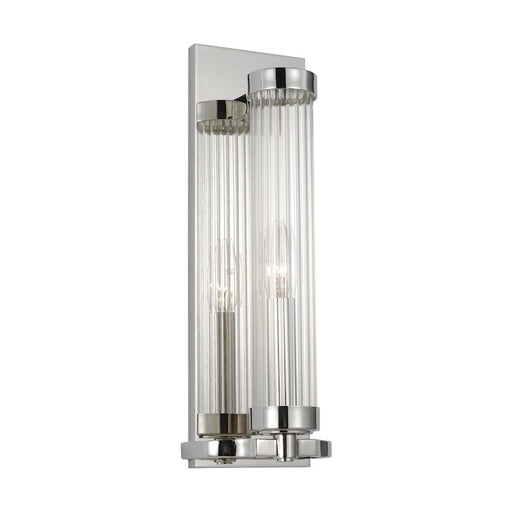 Visual Comfort Studio Demi 1 Light Sconce, Polished Nickel/Clear - AW1041PN