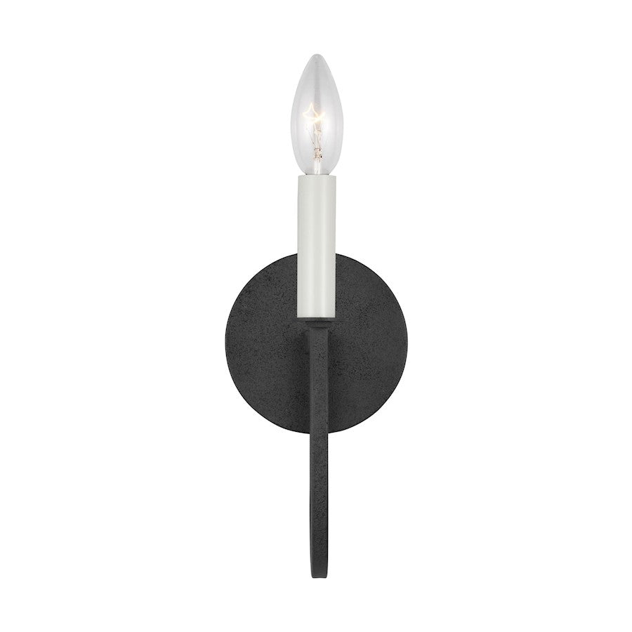 Visual Comfort Studio Leon 1 Light Sconce, Dark Weathered Zinc - AW1091DWZ