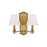 Visual Comfort Studio Paisley 2-Lt Double Sconce, Brass/White Linen - AW1112BBS