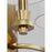 Visual Comfort Studio Paisley 2-Lt Double Sconce, Brass/White Linen