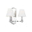 Visual Comfort Studio Paisley 2-Lt Double Sconce, Nickel/White Linen