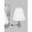 Visual Comfort Studio Paisley 2-Lt Double Sconce, Nickel/White Linen