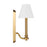 Visual Comfort Studio Paisley 1 Light Tall Sconce, Brass/White Linen