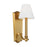 Visual Comfort Studio Paisley 1 Light Tall Sconce, Brass/White Linen