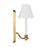 Visual Comfort Studio Paisley 1 Light Tall Sconce, Brass/White Linen