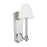 Visual Comfort Studio Paisley 1-Lt Tall Sconce, PN/White Linen