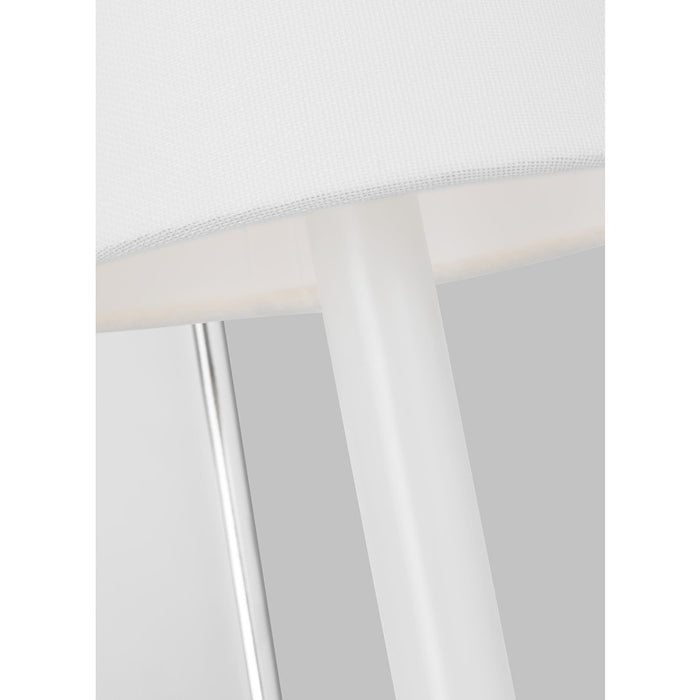 Visual Comfort Studio Paisley 1-Lt Tall Sconce, PN/White Linen