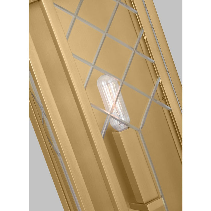 Visual Comfort Studio Erro 1-Lt Med Wall Lantern, BS/Clear/Diamond