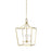 Visual Comfort Studio Southold 4 Light Med Lantern, Burnished Brass - CC1014BBS