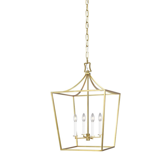 Visual Comfort Studio Southold 4 Light Med Lantern, Burnished Brass - CC1014BBS