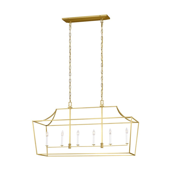 Visual Comfort Studio Southold 6-Lt Linear Lantern, Burnished Brass - CC1036BBS