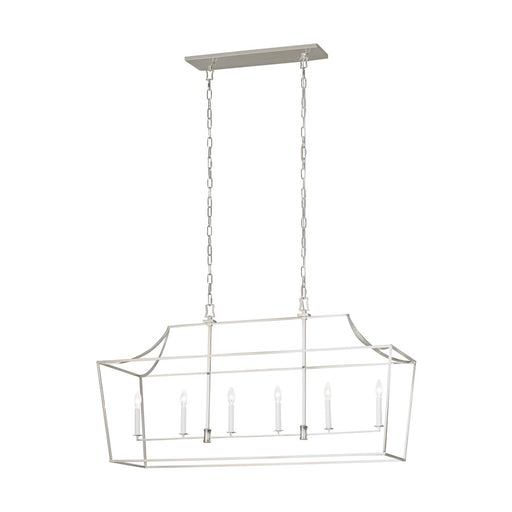 Visual Comfort Studio Southold 6-Lt Linear Lantern, Pol Nickel - CC1036PN