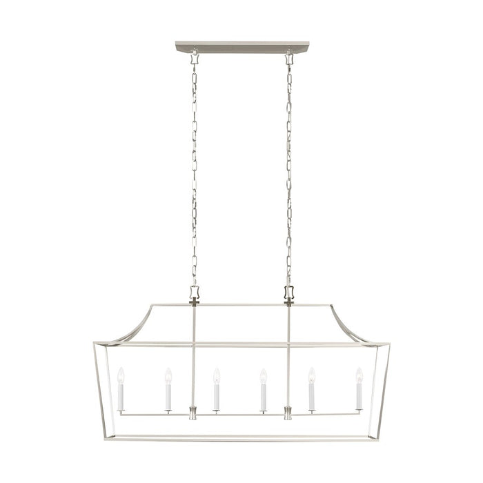 Visual Comfort Studio Southold 6-Lt Linear Lantern, Pol Nickel