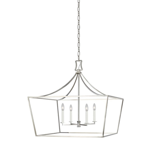 Visual Comfort Studio Southold 4 Light Wide Lantern, Polished Nickel - CC1044PN