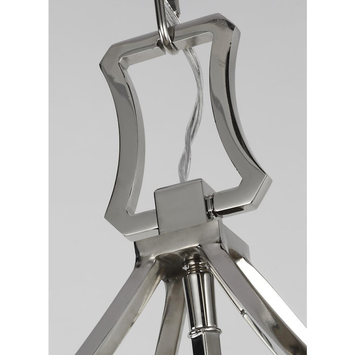 Visual Comfort Studio Southold 4 Light Wide Lantern, Polished Nickel