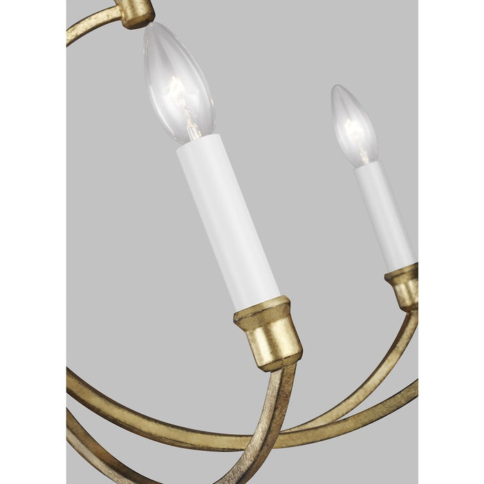 Visual Comfort Studio Westerly 12 Light Med Chandelier, Ant Gild