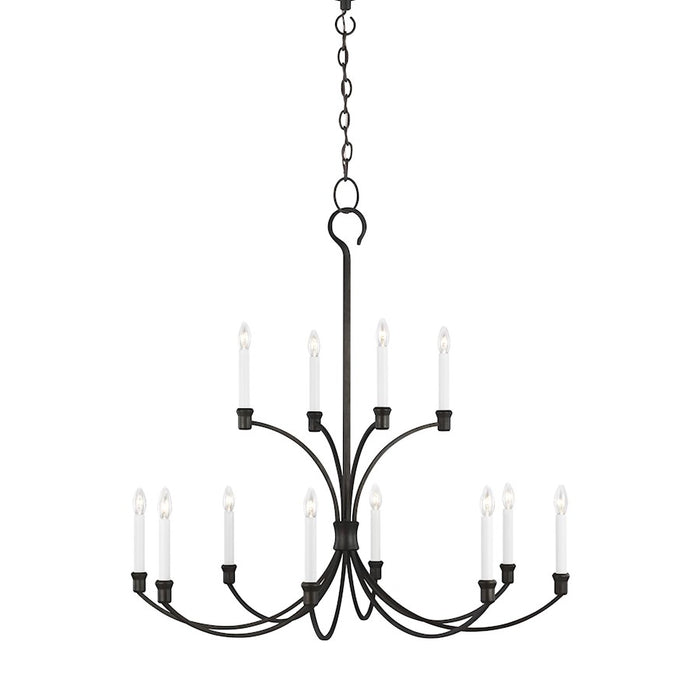 Visual Comfort Studio Westerly 12-Lt Large Chandelier, Smith Steel