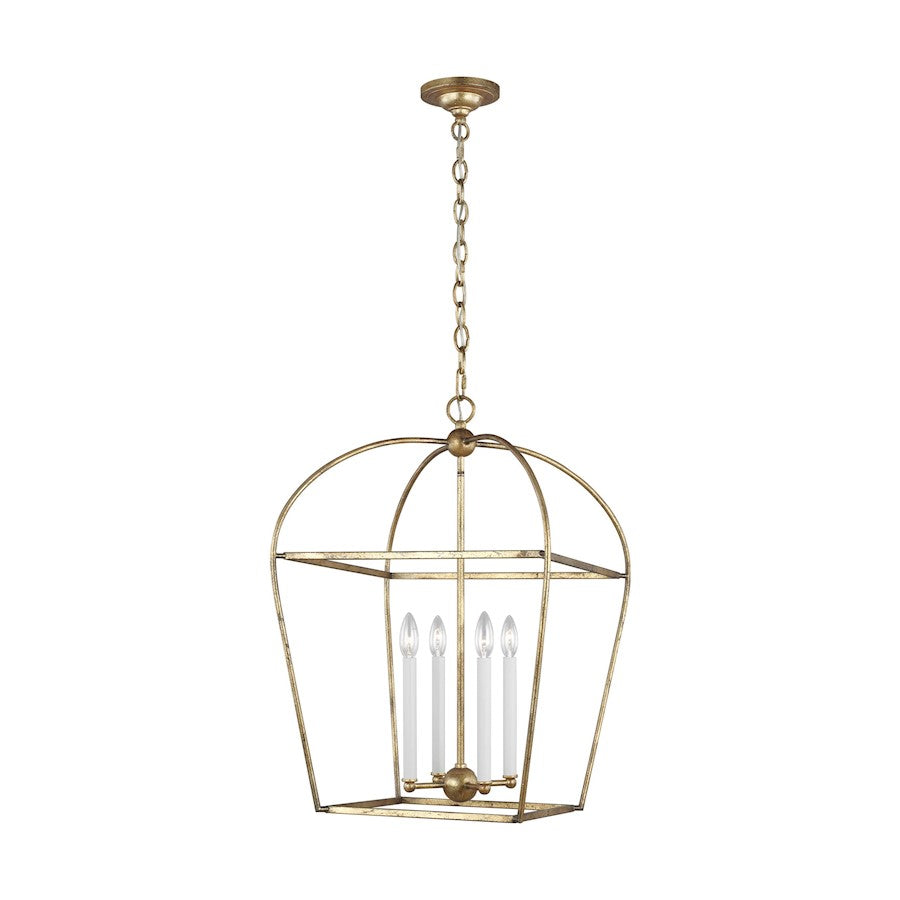 Visual Comfort Studio Stonington 4 Light Med Lantern, Ant Gild - CC1094ADB